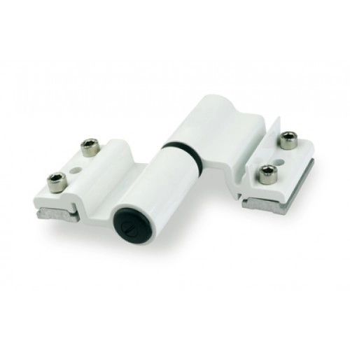 Paumelle porte lourde alu FAPIM - blanc ral 9010 - pour jeu de 17 - 5681/32            