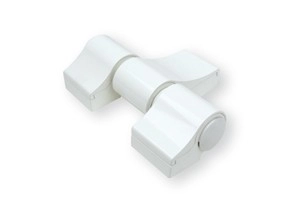 Paumelle Loira+V arrangée pour les vis autotaradeux - blanc 9010 - FAPIM - 7013VI 