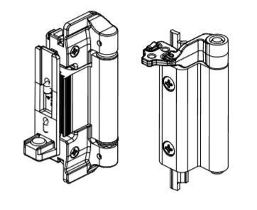 Paire de paumelles épaisseur 3,5 mm FAPIM Noir 9005 - 1405I 