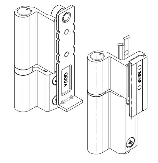 Paire de paumelle symétrique Galicube FAPIM oscillo-battant ral 9010 Blanc - 1404AI_32