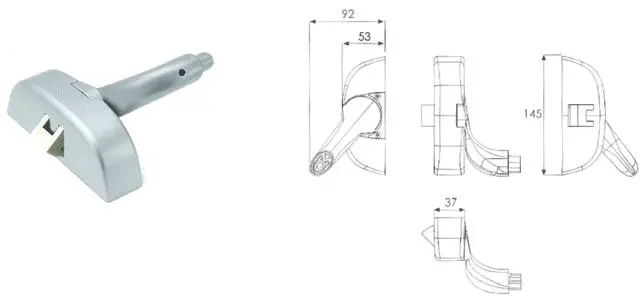 MODULE 1 POINT ANTIPANIQUE PANAMA 8012I BLANC 9010