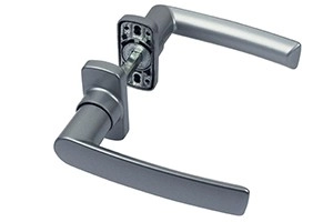 Béquille double Hera FAPIM Carré de 8 - Profil 40 à 55 mm - gris argent -  2041I_G6