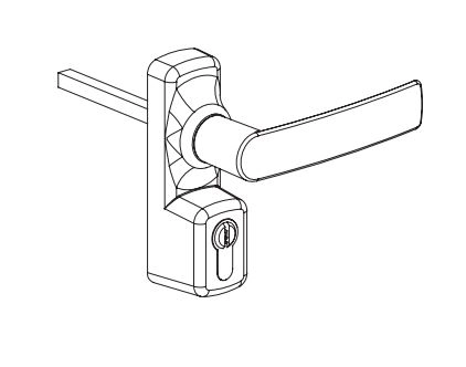 Manoeuvre extérieur Oltre avec cylindre FAPIM - blanc 9010 - 8568A/32