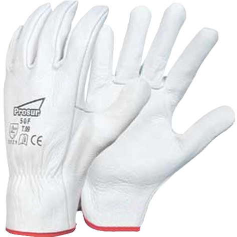 Gant cuir blanc SINGER tout fleur de bovin - manutention légère à sec - taille 11 - 50F11