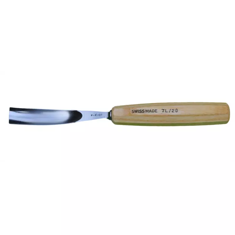 Gouge de sculpteur cintrée demi creuse 20 mm, manche bois - EMILE PEYRON - 167L20