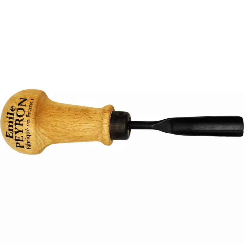 Gouge de sculpteur creuse 4 mm - Manche bois - EMILE PEYRON - 116C