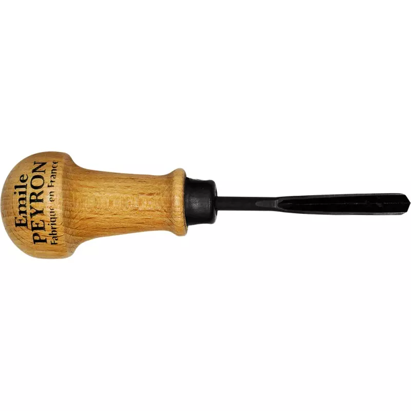 Gouge de sculpteur en V 8 mm - Manche bois - EMILE PEYRON - 116V