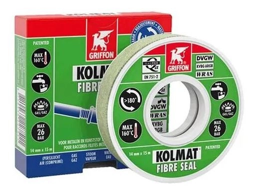 Rouleaux bande Kolmat fibre Seal GRIFFON ruban 15m x 12mm - 6300531