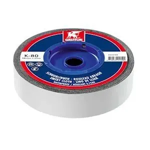Rouleau abrasif résistant à l'eau K-80 grain 80 GRIFFON 25m x 38mm - 6300163