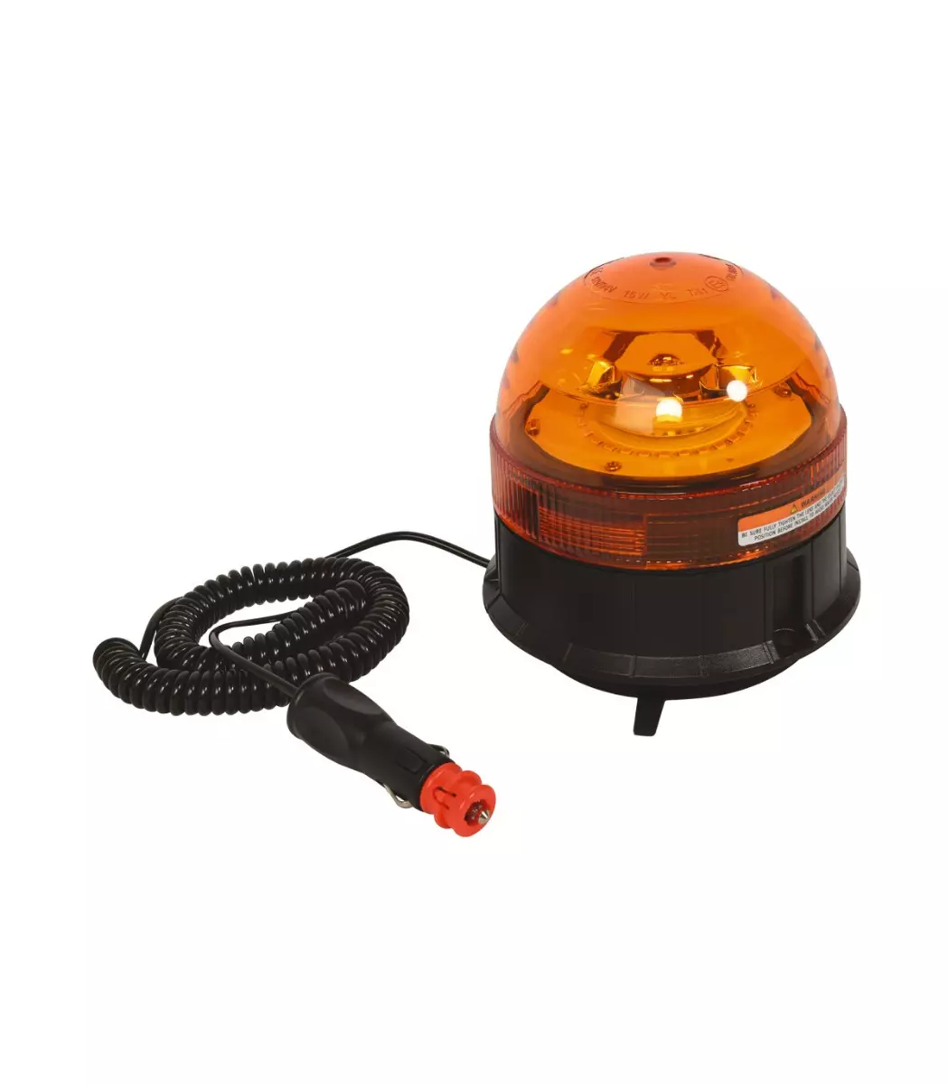 Girophare LED homologué et aimanté avec prise allume-cigares - 12/24V - AUTOBEST - 258131