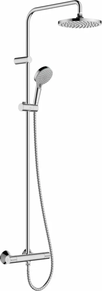 Colonne de douche Vernis Blend 200 1jet EcoSmart 9 l/min av mitigeur thermostatique de douche Chromé - HANSGROHE - 26089000