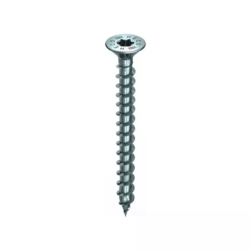 Vis HECO - Topix Plus - Acier zingué blanc - Tête fraisée - Torx