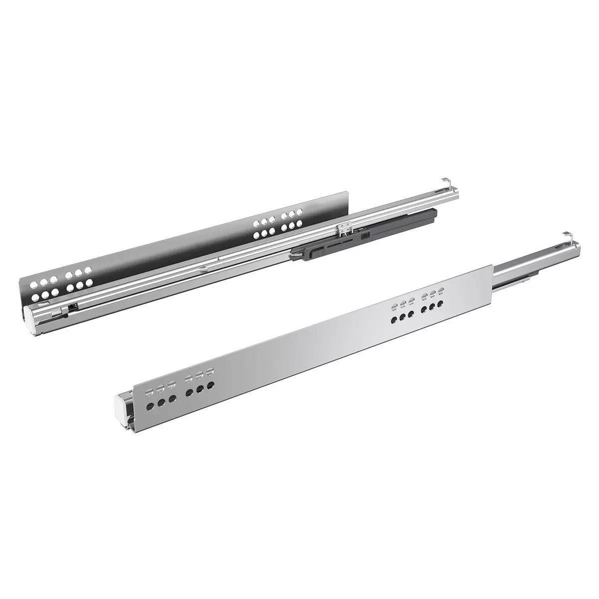 Paire de coulisse Quadro V6 Silent System, 470 mm, EB 9,5 (épaisseur côté corps de meuble 19 mm), charge 30 kg, à gauche et à droite - HETTICH - 9307653