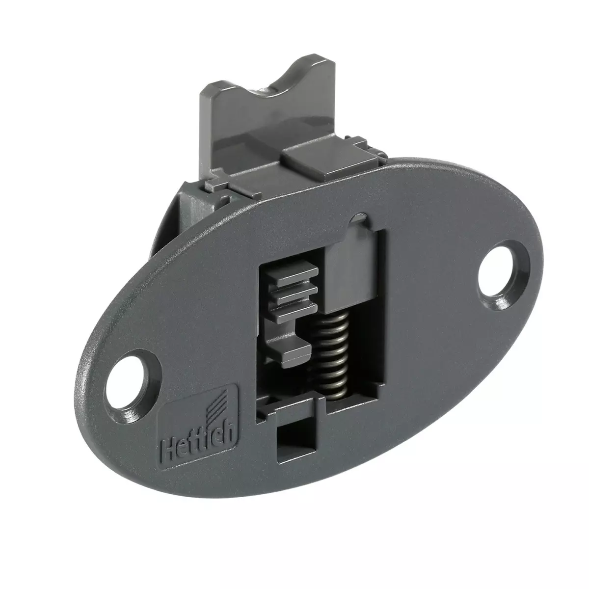 SlideLine 55 Plus Pièce de guidage à visser pour armoires à 2 portes rentrantes, Plastique gris - 1 pièce - HETTICH - 9115217