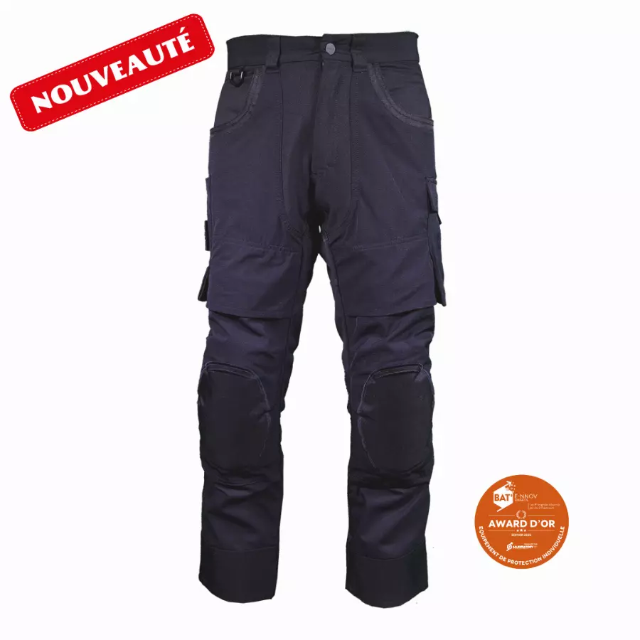 Pantalon - ILKOTT - Noir Endurance YP95 avec genouillères    YP95