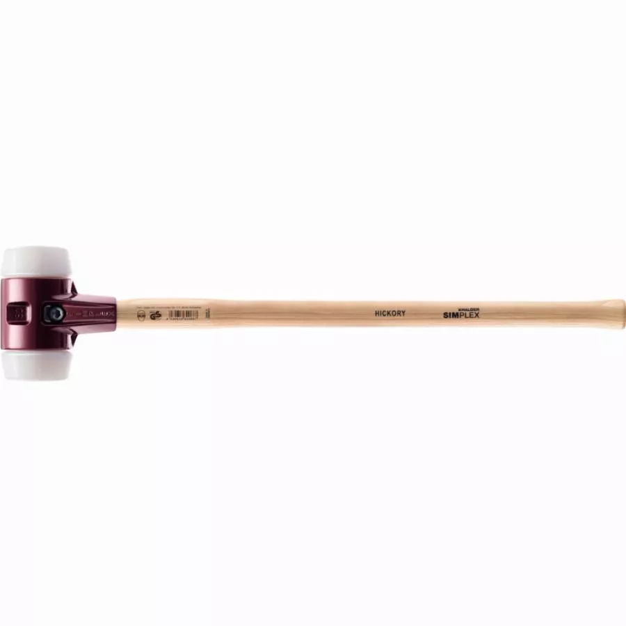 Marteau de frappeur HALDER SIMPLEX Superplastique avec boîtier en fonte malléable, manche en bois hickory de haute qualité - D=140 mm - 3007.141