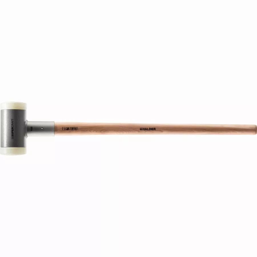 Marteau de frappeur SUPERCRAFT, avec manche, vernis, en Hickory réduisant les vibrations, ergonomique - D=100 mm / Poids=9300 g - 3366.110