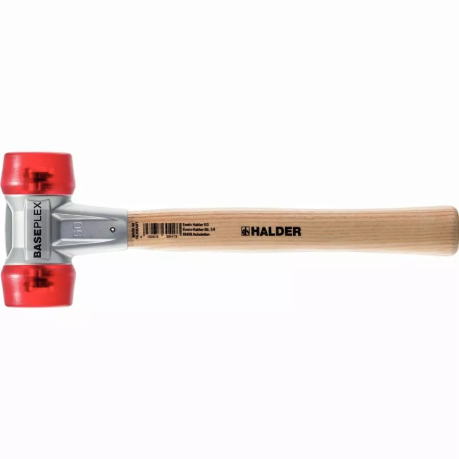 Maillet BASEPLEX, Acétate de cellulose / acétate de cellulose avec boîtier en zinc moulé et manche en bois - D=50 mm - 3906.050