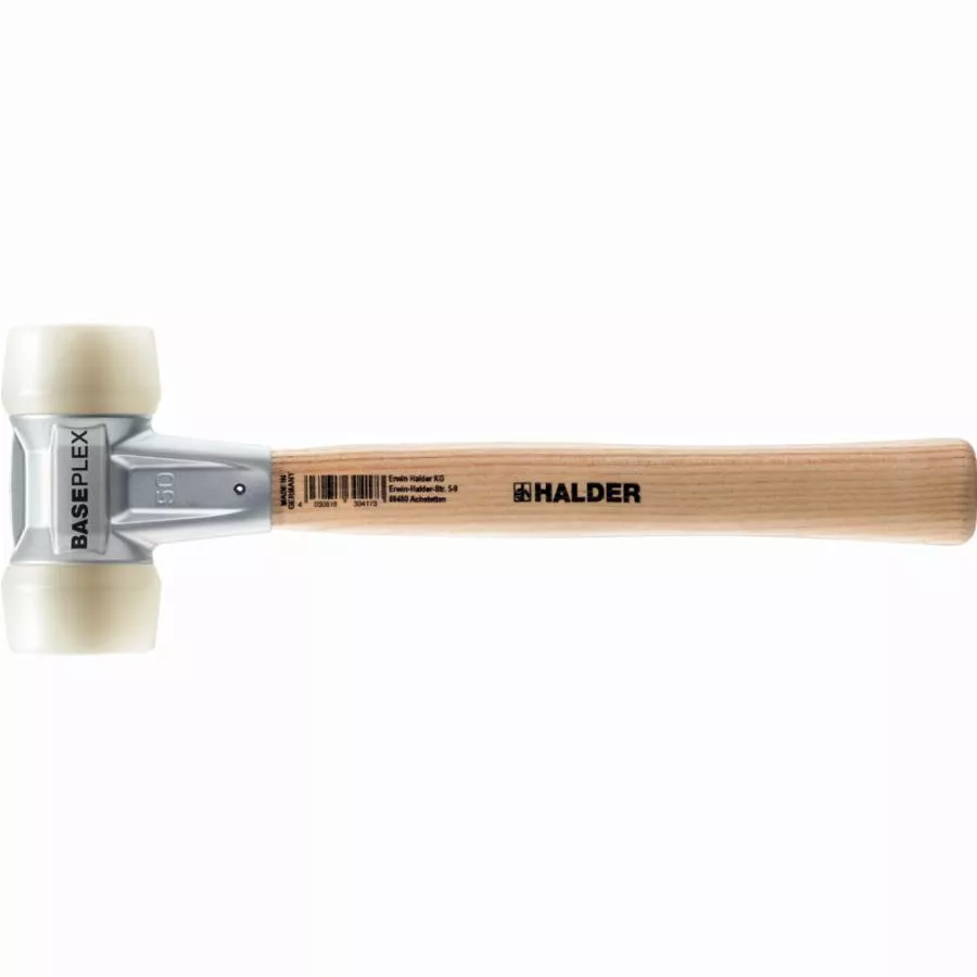 Maillet BASEPLEX, Nylon / nylon avec boîtier en zinc moulé et manche en bois - D=30 mm - 3908.030