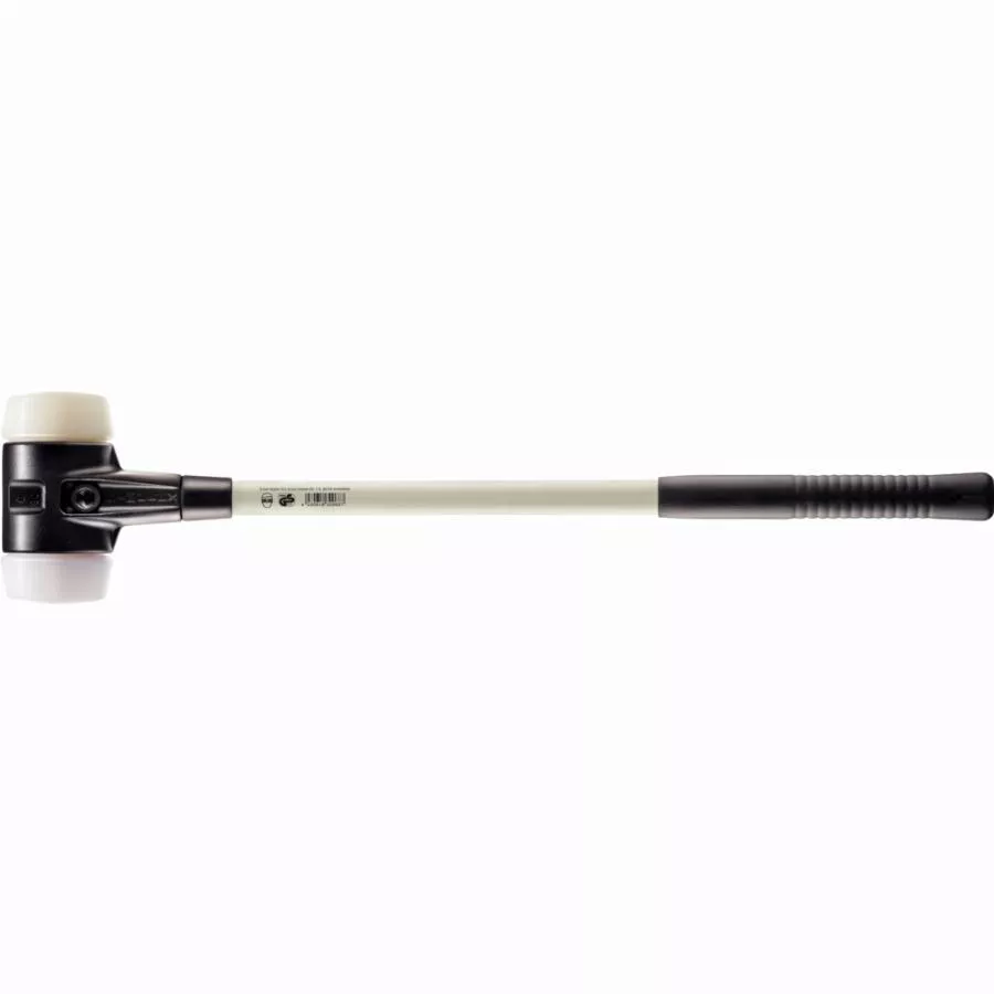 Marteau de frappeur HALDER SIMPLEX superplastique / nylon avec boîtier en fonte malléable renforcée et manche en fibre de verre - D=80 mm - 3778.081