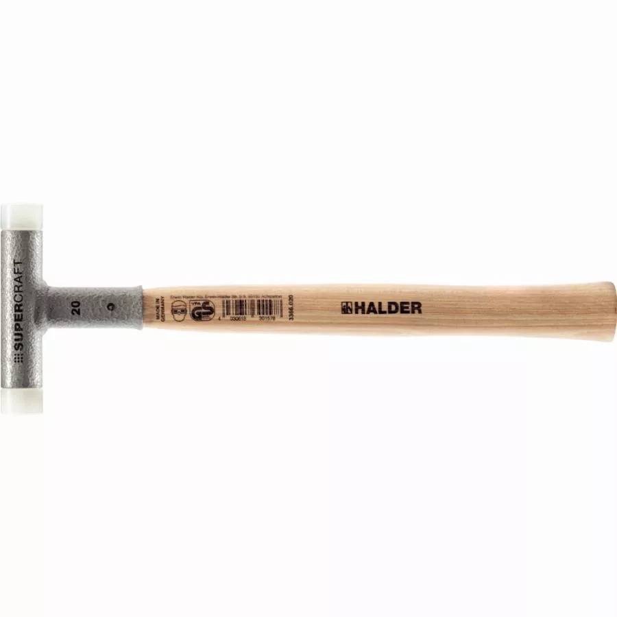 Maillet SUPERCRAFT, avec manche, vernis, en Hickory réduisant les vibrations, ergonomique - D=20 mm - 3366.020