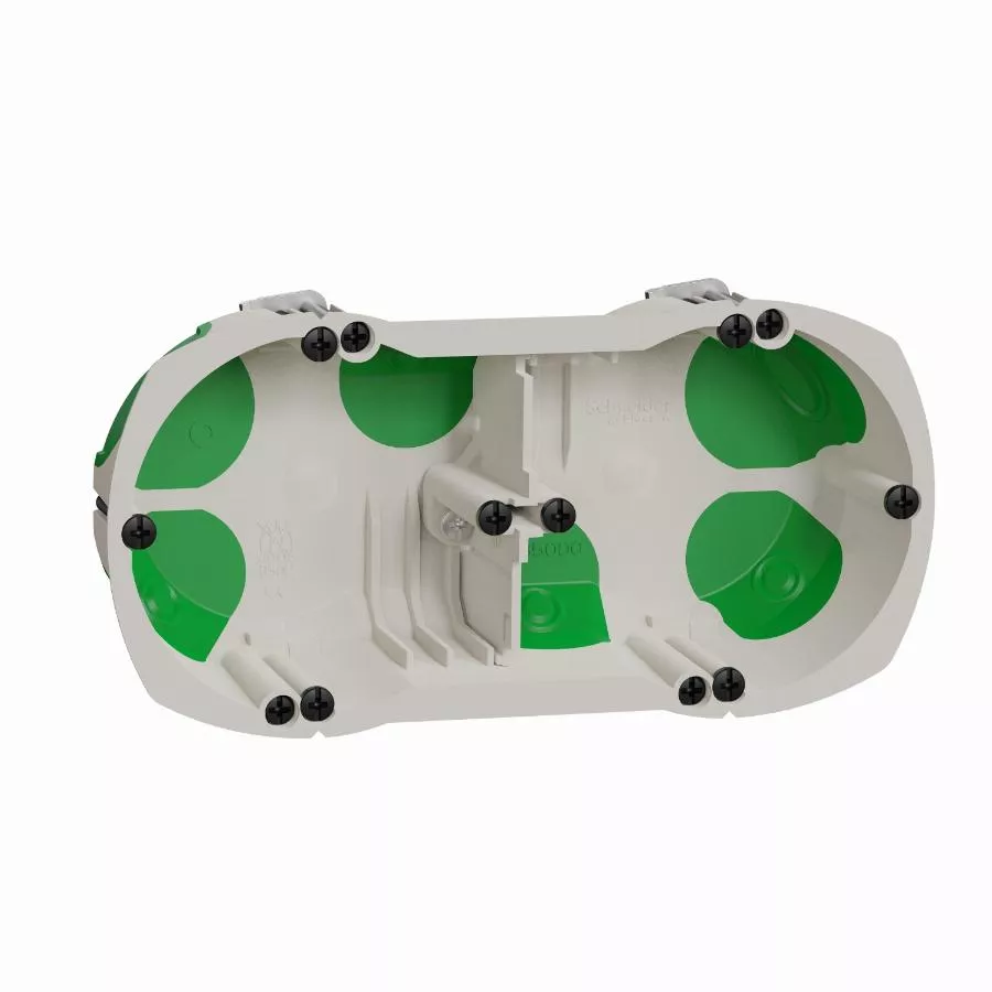 Boîte d'encastrement SCHNEIDER Electric étanche à l'air - Double - Ø 67 mm Profondeur 40 mm - IMT35247
