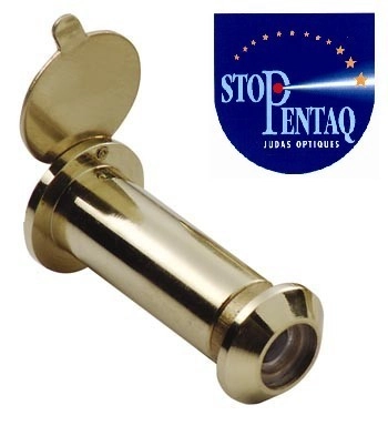 Judas optique Securistop angle 160° TORBEL Portée 33 à 63 mm - Laiton nickelé - J161233N