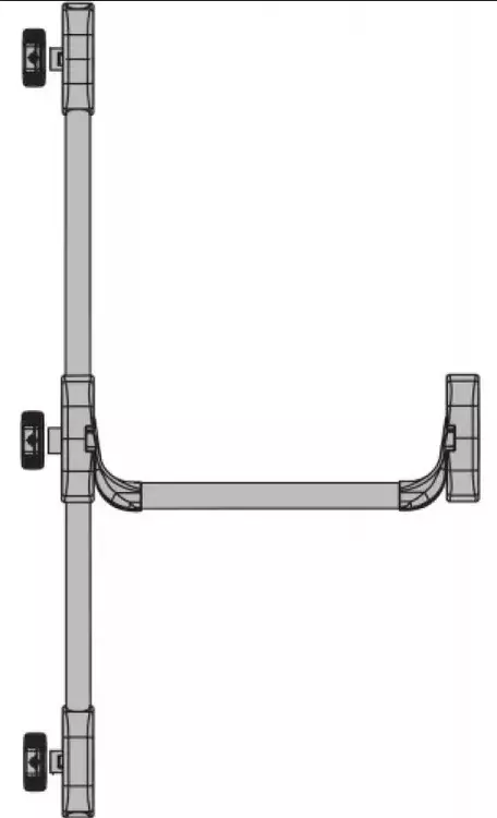 Kit anti-panique FAPIM OLTRE - Barre 3 points Haut et Bas - Blanc 9010 – 8806/32
