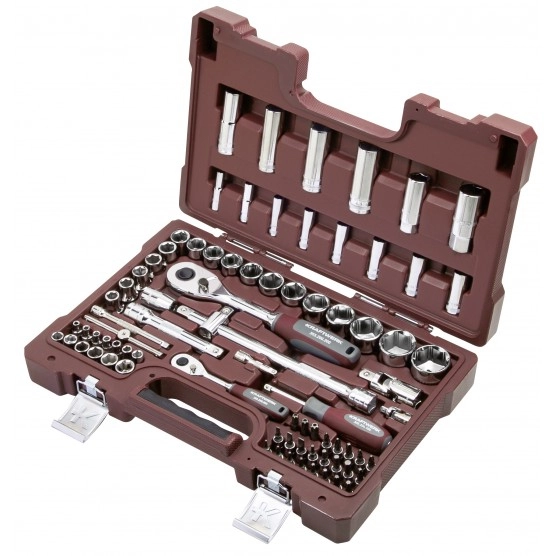 Coffret de douille Pro-line 1/4" et 1/2" KRAFTWERK - 80 pièces - 204.203.600