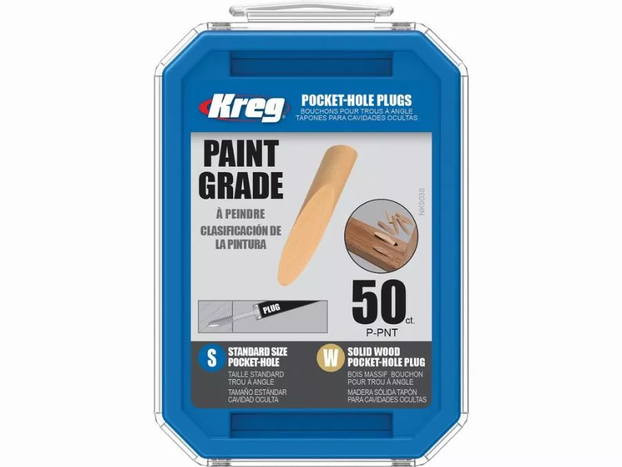 Caches trous  en bois massif KREG Bouchons à peindre - Pin 50 - P-PNT-INT