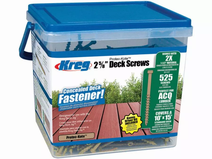 Vis terrasse KREG Protec-Kote L.67 mm - 525 pièces - SDK-C262W-525