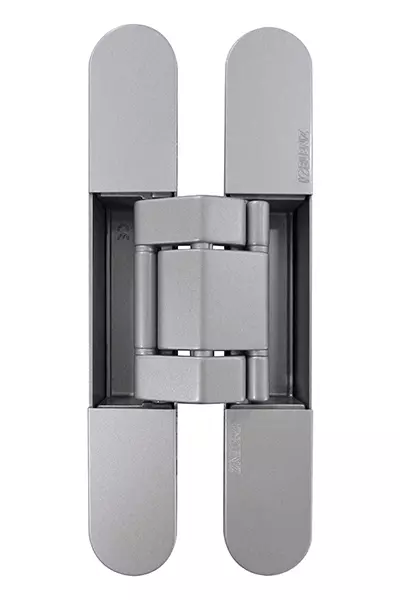 Kubi7 K7120 CS HD Charnière invisible 3D Bâtiment - Finition Chromé Satiné - 120/140kg  Ep min 40mm - 1 pièce - KOBLENZ