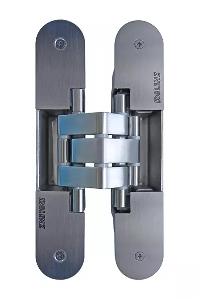 Charnière invisible 3D KUBI7 Kinox K7316 - Finition Inox - 120/140kg  Ep min 38mm - 1 pièce - KOBLENZ - K7316 AS