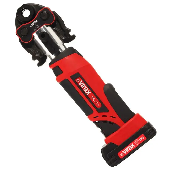 Presse à sertir électro-mécanique VIPER L2X vers longitudinale + 2 batteries, avec pince mère - VIRAX - 253571