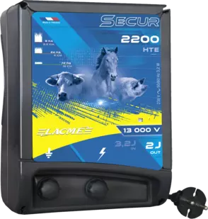 Electrificateur secteur 13 000 V / 2 J pour clôtures moyennes et animaux domestiques sensibles -  606204