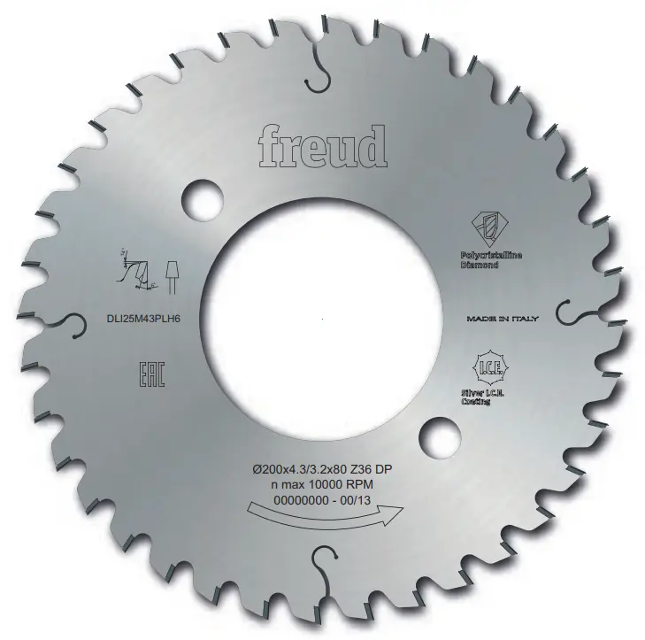 Lame d'inciseur extensible standard FREUD - Ø120 2,8-3,6 AL50 Z12+12 - F03FS02512 -LI16M  PF3*