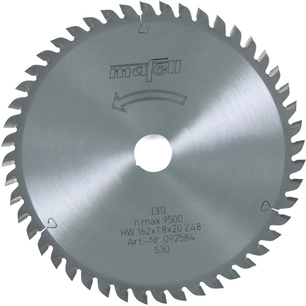 Lame de scie au carbure HM MAFELL Z48 denture alternée 162x1.2 / 1.8x20 mm - 92584