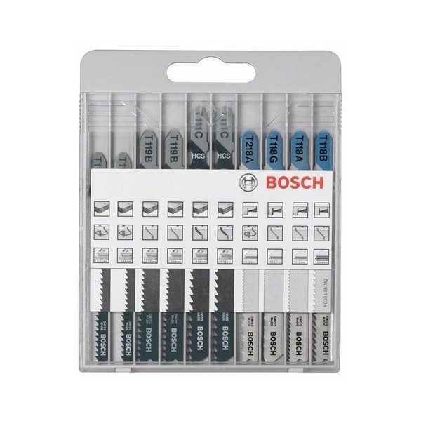 Blister 10 Lames Sauteuse X-PRO Assortiment 6 BOIS + 4 METAL - 2607010630