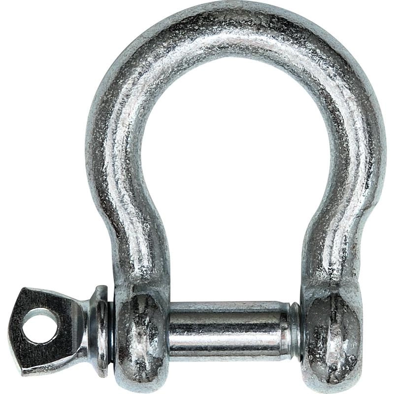 Manille lyre standard zinguée LEVAC - Ø18 mm - CMU 1100 kg - Coef. utile 1/4 - 5250JG