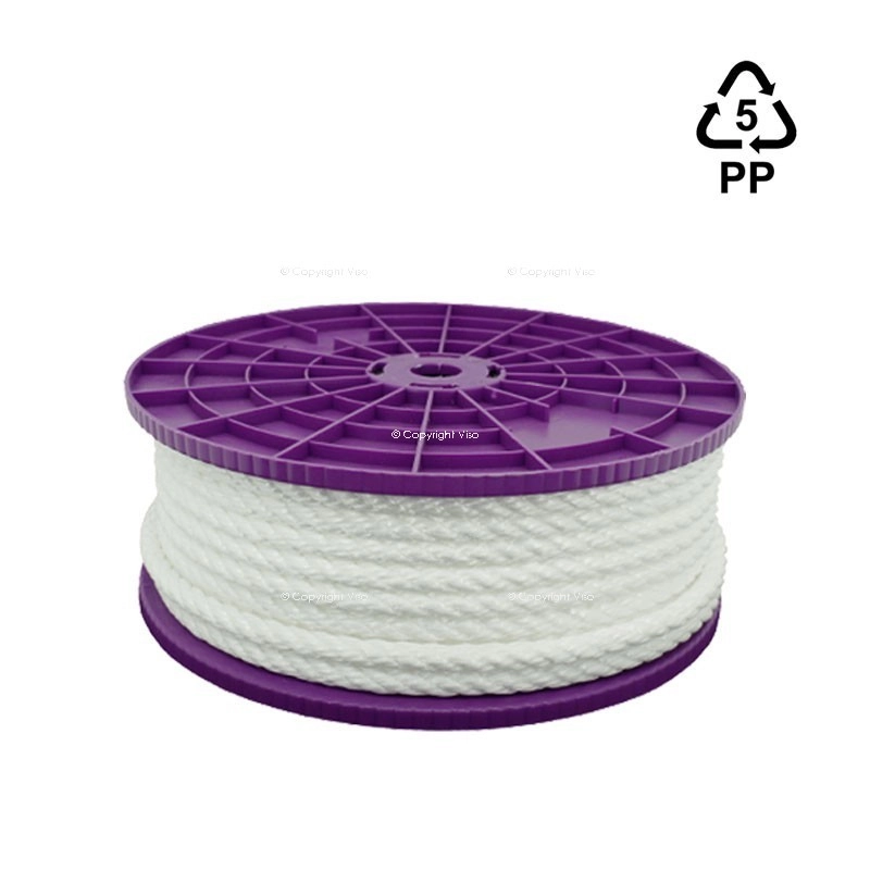 Cordage en polypropylène VISO - blanc - Ø6 mm - vendu au mètre - CBL065