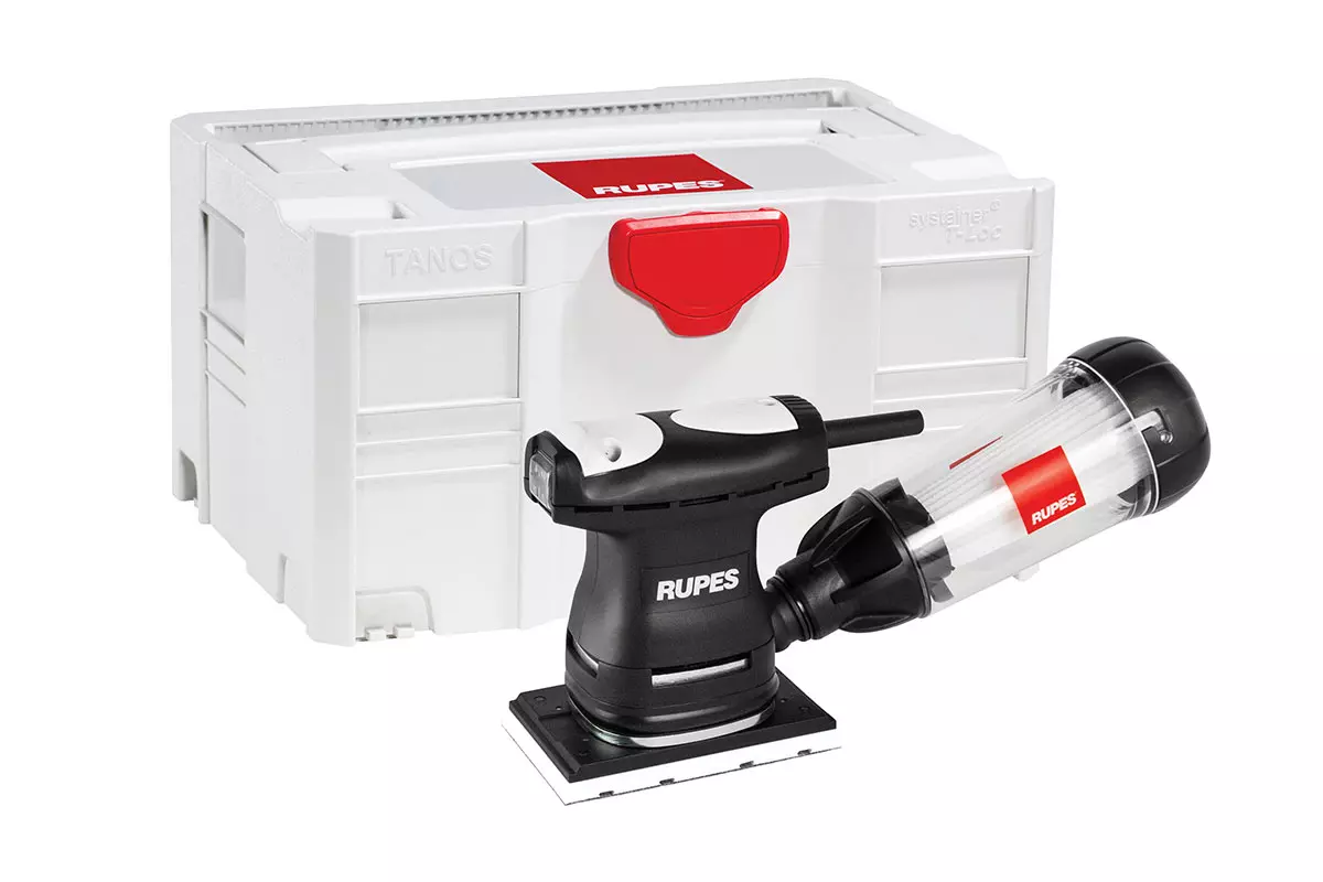 Mini ponceuse orbitale Ventury - 80 x 130 - 200 W - Avec contrôle de vitesse + Unité de filtrage dans Systainer - RUPES - LE71TE BOX -SYSTAINER