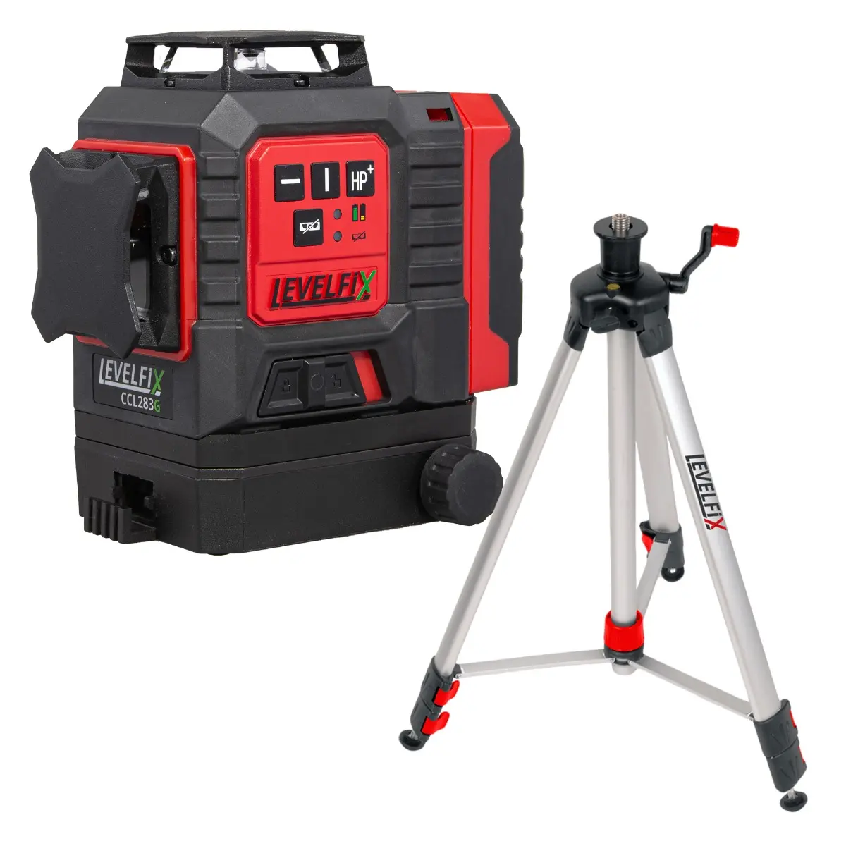 Levelfix CCL283G Laser multiligne 3D, faisceau vert - Set avec trépied 1,5 m - NETIM - 562831