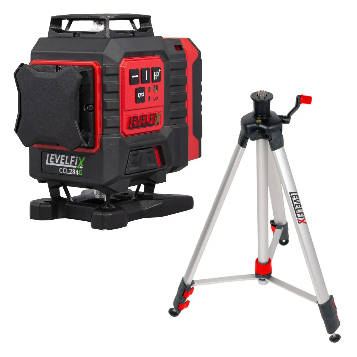 Levelfix CCL284G Laser multiligne 4D, faisceau vert - Set avec Trépied 1,5 m - NETIM - 562841