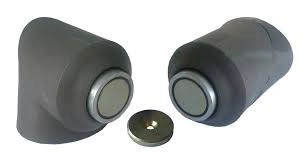 Butoir de porte magnétique universel 161340 MONIN - Gris - Force 35Kg - 161340