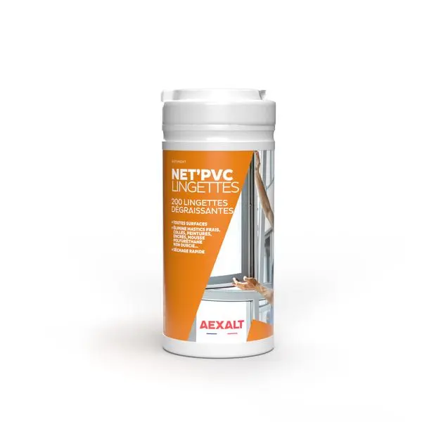 NET'PVC LINGETTES - Lingettes dégraissantes - 200 lingettes - AEXALT - LM490