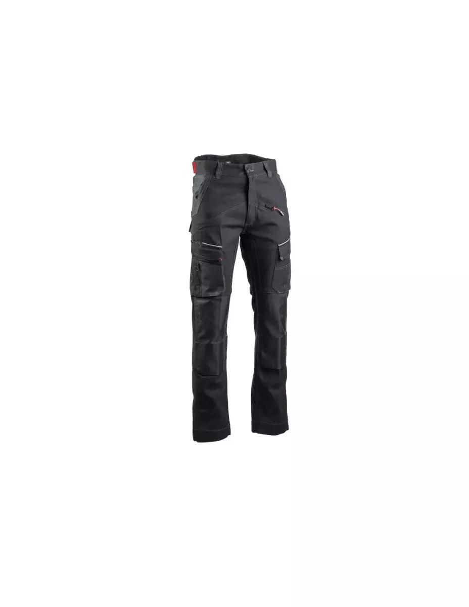 Pantalon stretch bicolore Cortex avec poches genouillères - Noir - T.36 - LMA - 1783-36