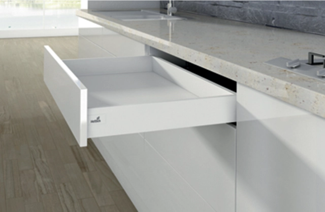 Tiroir HETTICH Arcitech P.400 H.94mm blanc sans coulisse - 9149299
