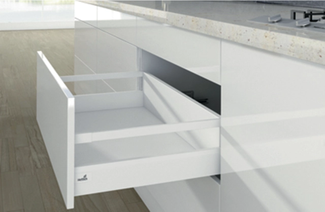 Casserolier HETTICH Arcitech P.270 H.186/94 mm blanc sans coulisse avec tringle - 9149315