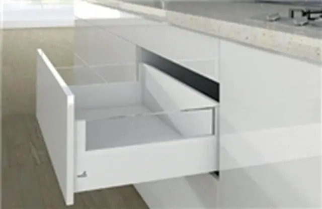 Casserolier Arcitech Designside HETTICH - P.650 H.218/126mm - Blanc sans coulisse avec rehausse en verre - 9149382