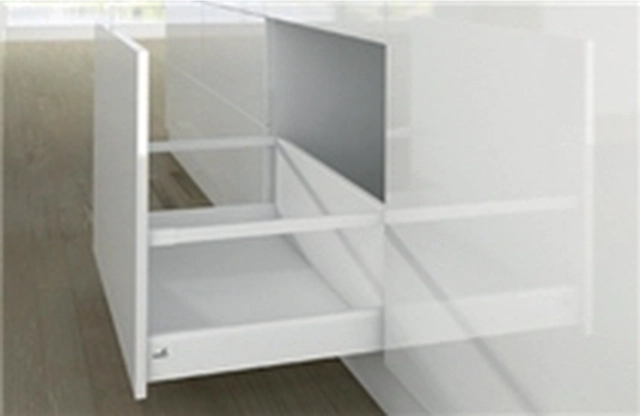 Casserolier Arcitech HETTICH - P.350 H.282/94mm - blanc sans coulisse avec tringle - 9149423